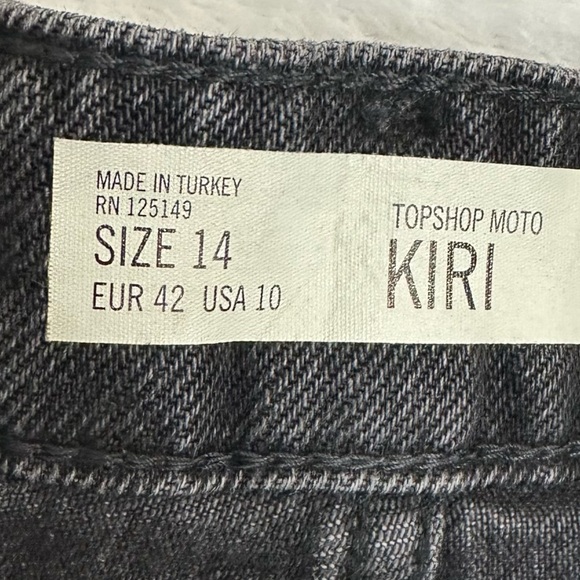 Bundle Summer Topshop Moto KIRI Black and Blue Jean Shorts with Distressed Hem - Picture 5 of 13